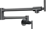 Anzzi KF-AZ258GB Braccia 4 Gpm Wall Mounted Double Handle Pot Filler, Gunmetal. Fixed Price $195.00.