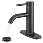 Oil Rubbed Bronze Bathroom Faucet, Winkear Single Hole With Pop-up Drain. Fixed Price $56.36.