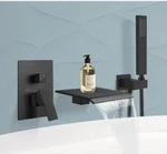 Airuida Wall Mount Bathtub Faucet With Handheld Shower Sprayer Waterfall Spout. Fixed Price $60.99.