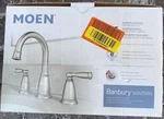 Moen 84947SRN Banbury Brushed Nickel 2-HANDLE High Arc Bathroom FAUCET.MSRP$370. Fixed Price $129.50.