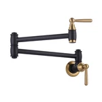 Pot Filler Faucet Black Gold: Arcora Modern Wall Mount Kitchen Fol.... Fixed Price $118.81.