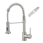 Kitchen Faucets With Deck Plate 16.1 Inch Height, Brushed Nickel. Fixed Price $110.16.