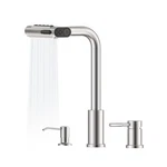 Waterfall 3 Hole Kitchen Sink Faucet With Separate Handle Soap ... Fast Ship. Fixed Price $64.39.