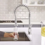 Spring Kitchen Sink Faucet With Pull Down Sprayer Single Handle Touchless Zinc. Fixed Price $83.95.