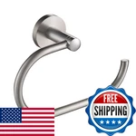 Kraus Elie Bathroom Towel Ring Brushed Nickel Finish KEA-18825BN. Fixed Price $60.72.