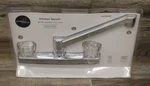 Project Source Economy Chrome Finish 2-HANDLE 3-HOLE Kitchen Faucet 0339935. Fixed Price $32.99.