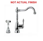 Franke FHF180 Bar Cast Spout Faucet W Side Spray And Hole Mixer Satin Nickel. Fixed Price $599.99.