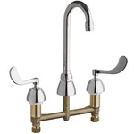 Chicago 786-GN1AE3XKAB Gooseneck Kitchen/bathroom Faucet, Manual, 8". Fixed Price $331.99.