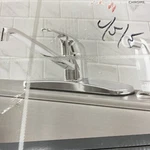 Glacier Bay Single-handle Standard Kitchen Faucet Chrome With White Sprayer. Fixed Price $29.95.