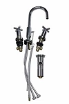 Dornbracht Luxury Widespread Bathroom Faucet Chrome Cross Handles New No Box. Fixed Price $790.00.