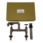 Oil Rubbed Bronze Deck Mount Bridge Lavatory Faucet With Press Type Drain. Fixed Price $109.99.
