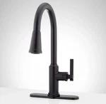 Signature Hardware 476859 Greyfield Kitchen Faucet, Matte Black. Fixed Price $349.00.