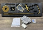 Vinnova Delara Freestanding Chrome Tub Faucet With Hand Shower Gold. Fixed Price $279.99.