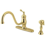 Kingston KS1572BLBS Single-handle 8" Deck Kitchen Faucet W/brass Sprayer. Fixed Price $291.18.
