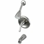Kingston Brass KB5538YL Single Handle Tub Shower Faucet, Brushed Nickel. Fixed Price $53.42.