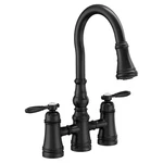 Moen Weymouth 1.5 Gpm Bridge Pull Down Kitchen Faucet Matte Black S73204-BL. Fixed Price $799.00.