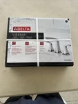 Delta Vesna Widespread Two Handle Bathroom 3 Hole Sink Faucet Chrome 1.2 Gpm. Fixed Price $81.00.