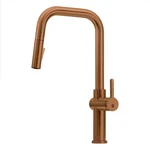 Copper Finish Kitchen Faucet With Pull Down Sprayer. Fixed Price $229.00.