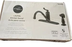 Project Source Laural Kitchen Faucet Oil Rubbed Bronze W/ Side Spray 517070 E7. Fixed Price $56.66.