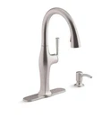 Kohler Sundae Single-handle Pull Down Sprayer Kitchen Faucet Vibrant Stainless. Fixed Price $120.00.