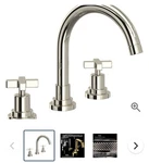 Rohl A2228XMPN-2 Lombardia 1.2 Gpm Widespread Bathroom Faucet With Pop Up Drain. Fixed Price $600.00.