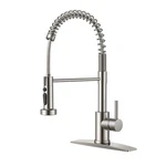 Androme Single-handle Pull Down Sprayer Gooseneck Kitchen Faucet W/ Deckplate. Fixed Price $34.95.