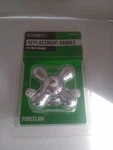 Everbilt Universal Fit Faucet Handle Chrome With Porcelain Button. Fixed Price $10.19.