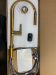 SHXCBK100BG Signature Hardware Bok 1.8 Gpm Pull Down Kitchen Faucet - Gold. Fixed Price $402.99.