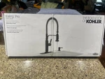 New Kohler Ealing Pro R28702-SD-BL High Arc Pull Down Kitchen Faucet-matte Black. Fixed Price $269.96.