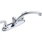 Delta Foundations 2-HANDLE Kitchen Faucet Chrome. Fixed Price $107.99.