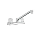Mainstays Nonmetal Double Acrylic Handle Kitchen Faucet. Fixed Price $45.66.