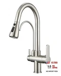 Wanfan Kitchen Sink Faucet With Pull Down Sprayer 2 Handle 3 Brushed Nickel. Fixed Price $113.40.
