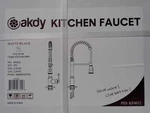 Akdy Commercial-style Spring Neck Single-handle Pull-down Sprayer Kitchen Faucet. Fixed Price $94.90.