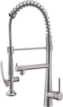 Kitchen Faucet With Pull Down Sprayer, Commercial Stainless Steel Sink. Fixed Price $220.99.