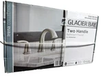 Glacier Bay Irena 8 In. Widespread 2-HANDLE Bathroom Faucet Brushed Nickel. Fixed Price $39.88.