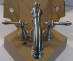 Ultra Faucets UF45213 Brushed Nickel Prime Centerset Handle Bathroom. Fixed Price $42.99.