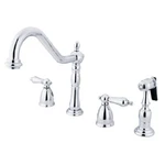 Kingston Brass KB179.ALBS Heritage 1.8 Gpm Widespread Kitchen - Chrome. Fixed Price $266.47.