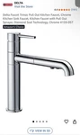 Delta Trinsic Single Handle Pull-out Kitchen Faucet Chrome (new) 4159-DST. Fixed Price $180.00.