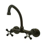 Kingston Brass 6-INCH Adjustable Center Wall Mount Kitchen Faucet, Oil. Fixed Price $197.13.