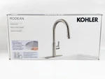 Kohler Rodean Kitchen Sink Faucet Stainless Finish R38473-LVS Open Box. Fixed Price $94.99.