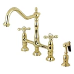 Kingston Brass Heritage Bridge Kitchen Faucet 8TO3BY4. Fixed Price $382.05.