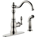 Derengge Kitchen Sink Faucet Side Spray 8 Inch Single Handle. Fixed Price $176.31.
