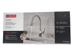 Delta Hyde Pull Down Sprayer Kitchen Faucet W/ Shieldspray, Spotshield Stainless. Fixed Price $145.83.