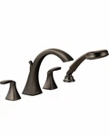 Moen T694ORB Voss 2-HANDLE Roman Tub Lever Trim + Shower Oil Rubbed Bronze. Fixed Price $449.96.