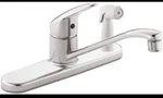 Moen Cfg CA40515 Cornerstone 1-HANDLE Kitchen Faucet Chrome W/ White Sprayer. Fixed Price $44.95.