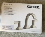 Kohler Riverly 1PR38330 Widespread Bathroom Faucet Brushed Nickel Sink Set. Fixed Price $45.00.