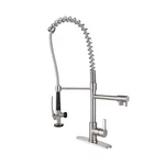 Commercial Kitchen Faucet With Pre-rinse Sprayer, Wowow Solid Brass Commercia.... Fixed Price $226.79.