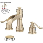 Bwe 8 In. Waterfall Widespread 2-HANDLE Bathroom Faucet W/drain Bg. Fixed Price $36.99.