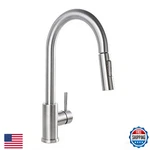 Hotis Kitchen Sink Faucet Brushed Nickel With Pull Down Sprayer, Single Hole Sta. Fixed Price $52.50.