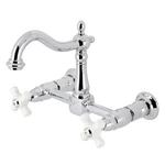 Kingston Brass KS126.PX Heritage 1.8 Gpm Wall Mounted Bridge - Chrome. Fixed Price $305.47.